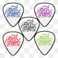 White Custom Delrin Guitar Picks Freshbakedtees Png