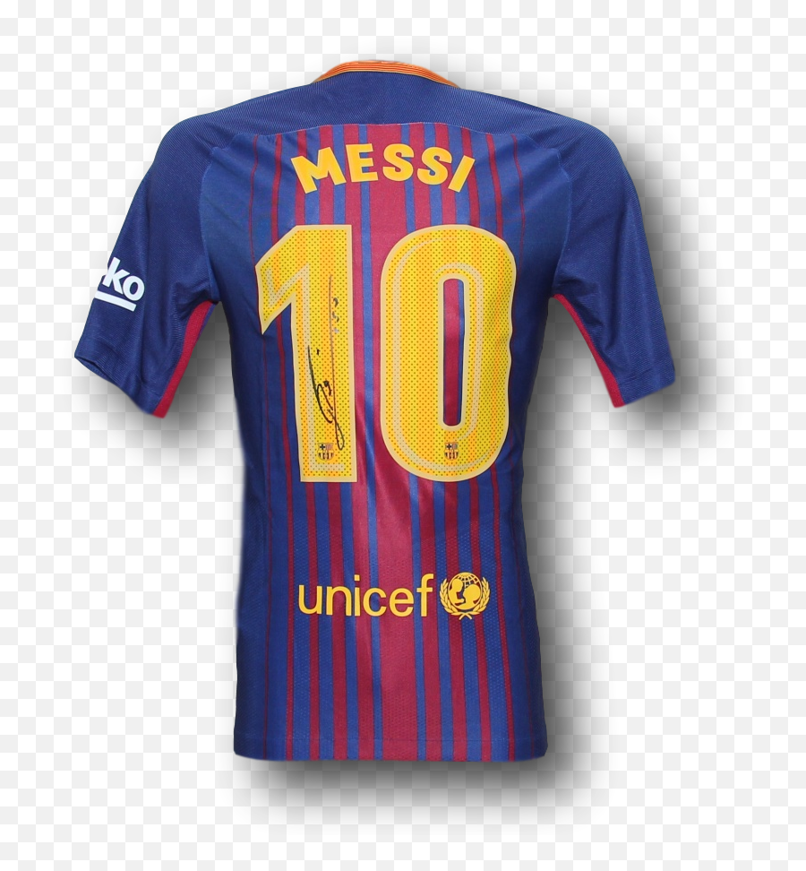 Lionel Messi Signed Barcelona Jersey - Barcelona Png,Messi Transparent
