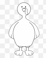 Turkey Clipart Black And White No - Outline png