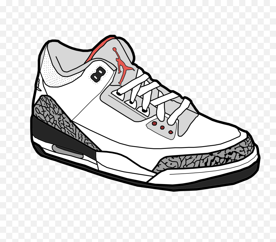 Jordan Best Drawing Vector Images - Jordan Cartoon Shoes Png,Jordans Png