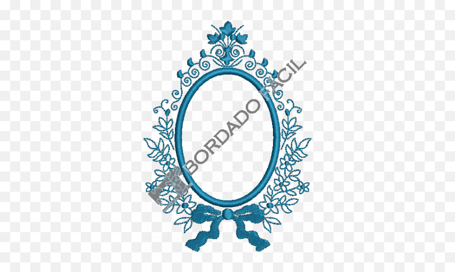Moldura Arabescos Floral - Bordado Fácil Moldura Oval Arabesco Azul Png,Arabescos Png