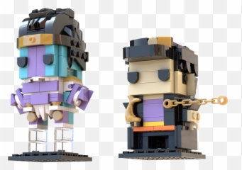 Lego Moc - 26896 Jotaro U0026 Star Platinum Jjba Brickheadz Lego Png,Jjba Png