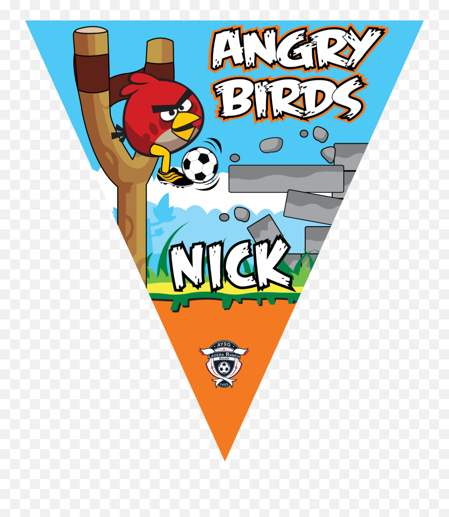 Angry Birds Red Triangle Individual Team Pennant - Custom Angry Birds Rio Icon Png,Red Triangle Logo