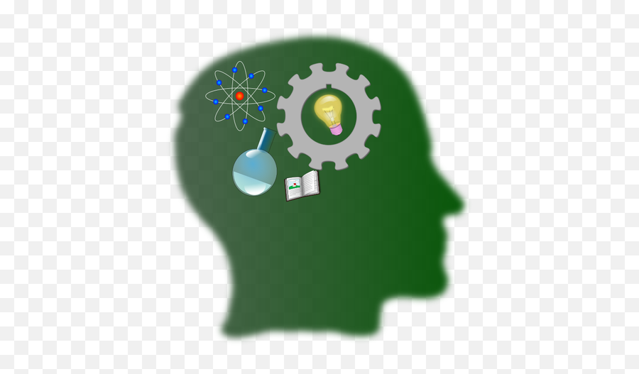 Green Head With Knowledge Icons - Knowledge Clipart Png,Knowledge Png