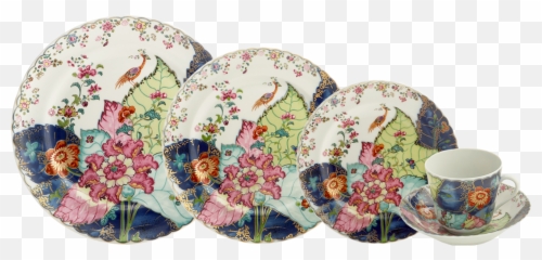 Tobacco Leaf 5pc Place Set - Mottahedeh Company Png,Place Setting Png