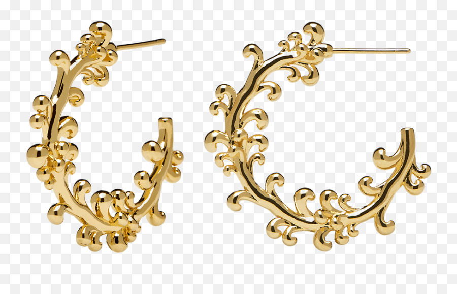 Buy Amalfi Gold Earrings - The White Temple Png,Gold Earring Png