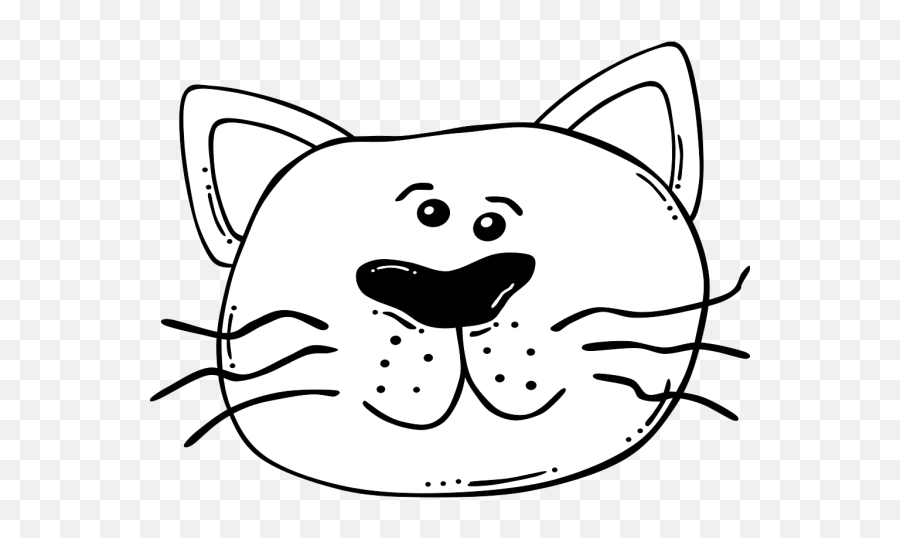 Grey And White Cat Face Png Svg Clip - Cat Face Clipart Black And White,Cat Face Png