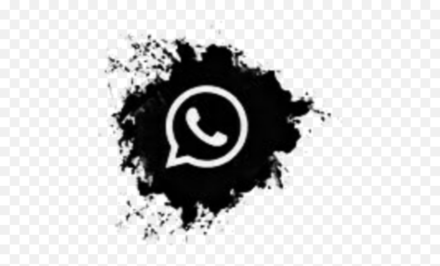 Whatsapp Black Sticker By Mila - Icones Social Media Black Png,Whatsapp Transparent Logo