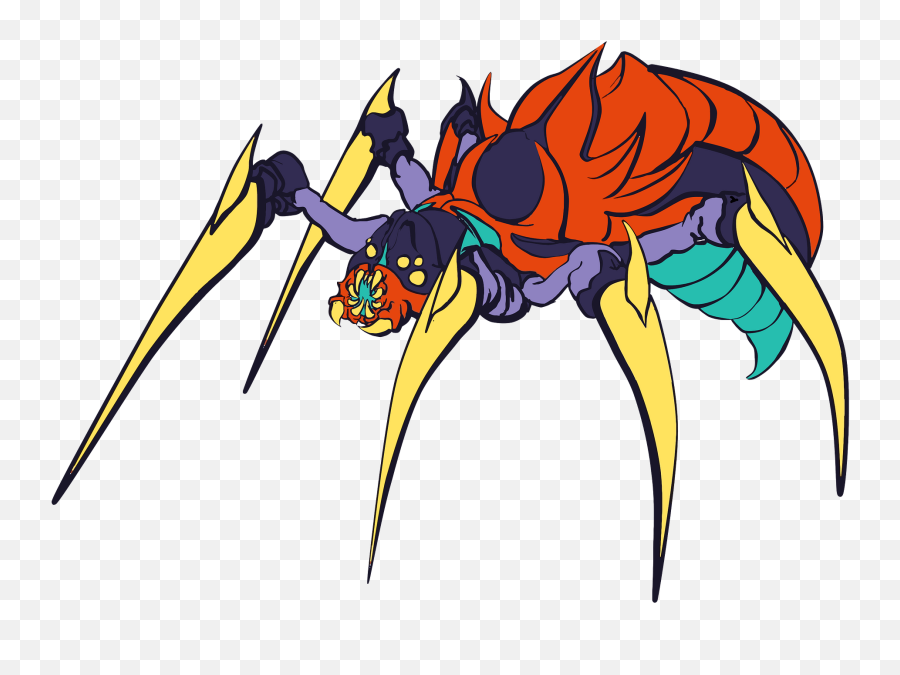 Spider Monster Clipart - Spider Monster Clipart Png,Cartoon Spider Png