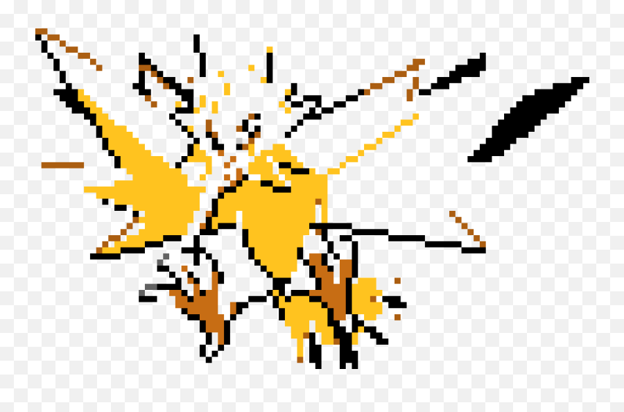 Zapdos Pixel Art - Pixel Art Pokemon Zapdos Png,Zapdos Png