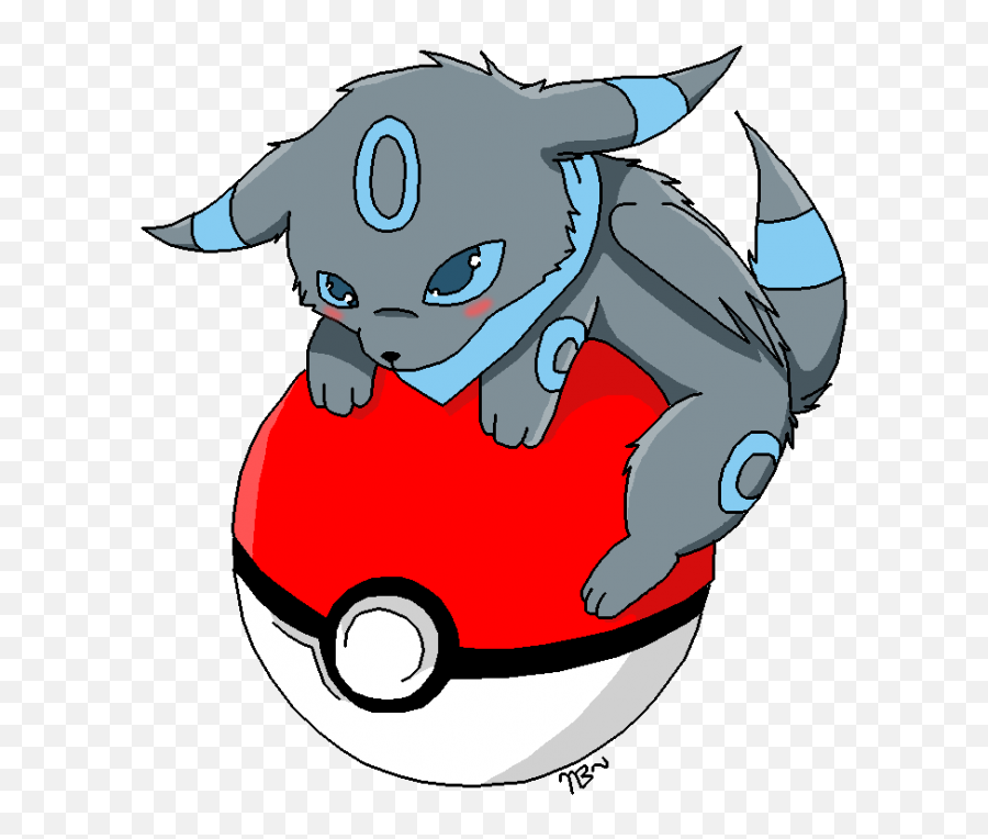 Nova Blue The Shiny Umbreons Pokeball - Cute Shiny Umbreon Transparent Png,Umbreon Png