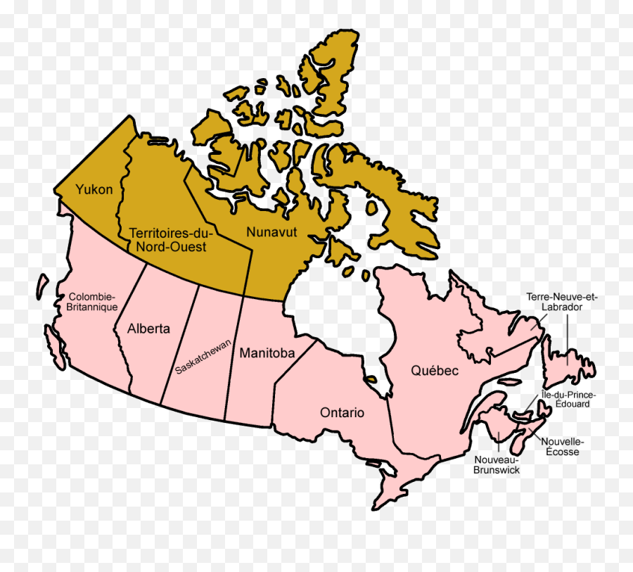 Canada Provinces French - Map Of Canada Before Confederation Png,French Png