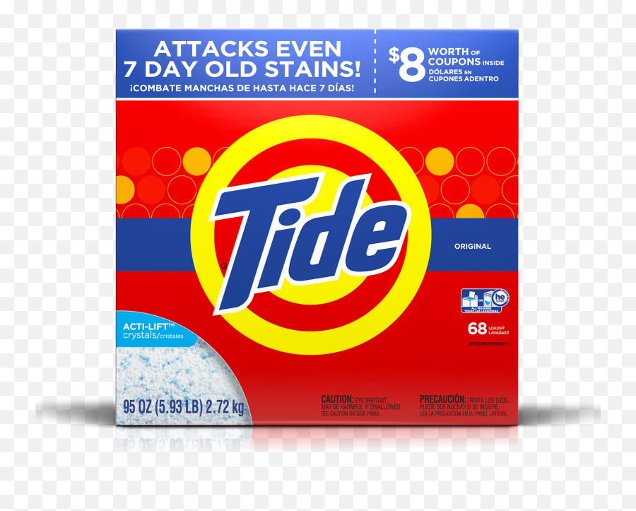 Tide High Efficiency Powder Laundry - Tide Detergent Png,Tide Logo Png