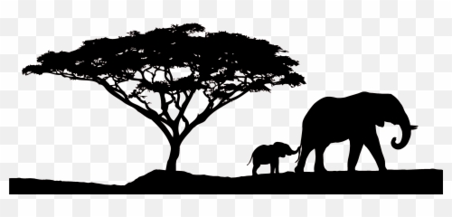 African Sunset Safari - Simple African Tree Silhouette Png,Africa Png