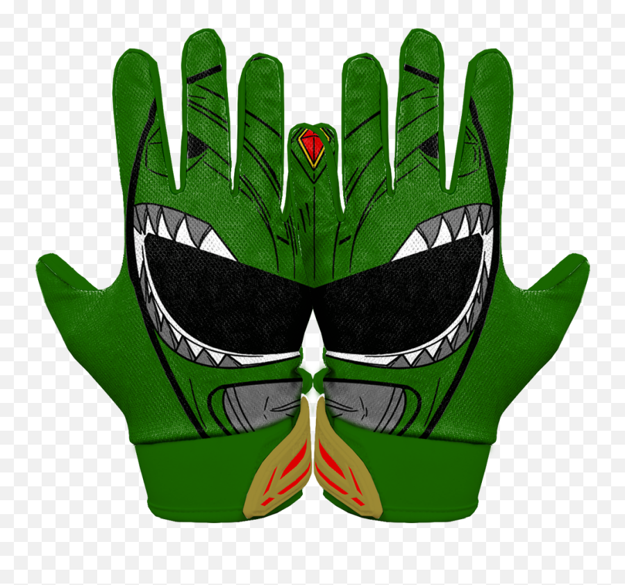 Green Ranger Football Gloves - Power Rangers Football Gloves Png,Green Ranger Png