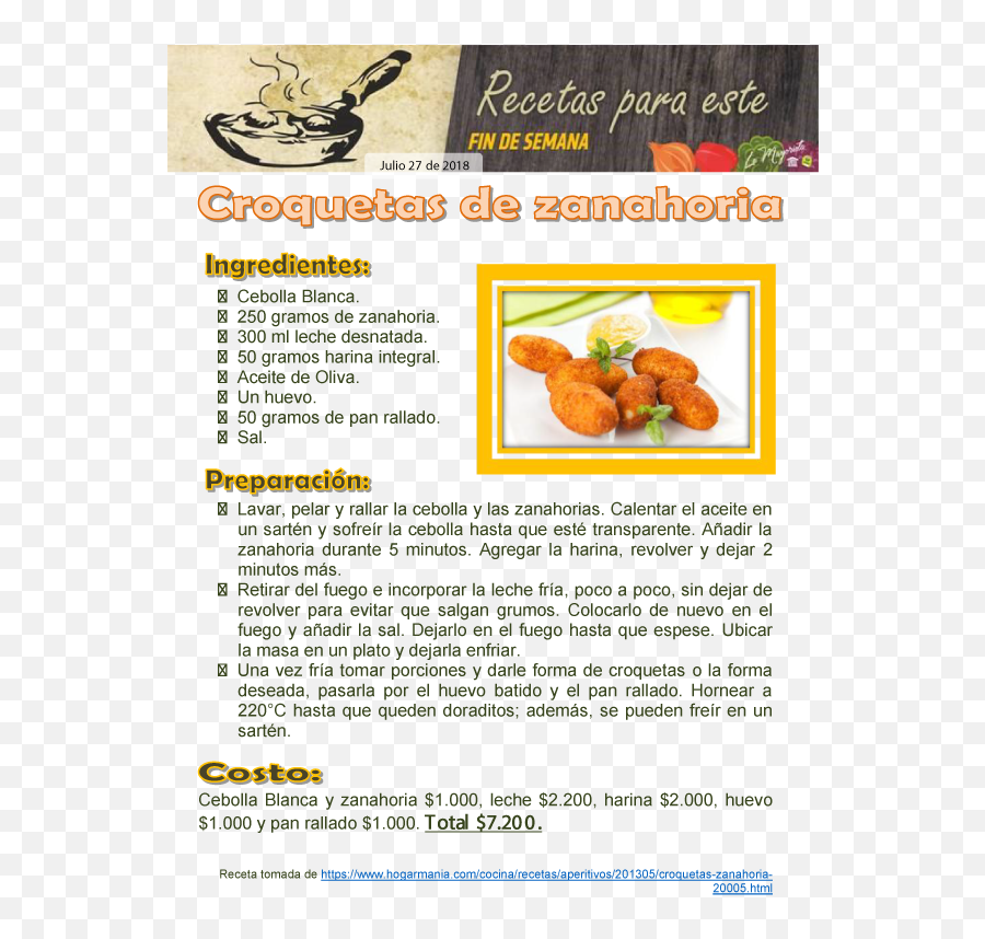 Croquetas De Zanahoria - Receta De Croquetas De Zanahoria Png,Zanahoria Png