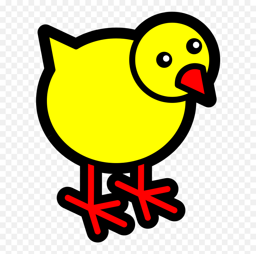 Vector - Clipart Cartoon Chicken Yellow Png,Chicken Icon Vector