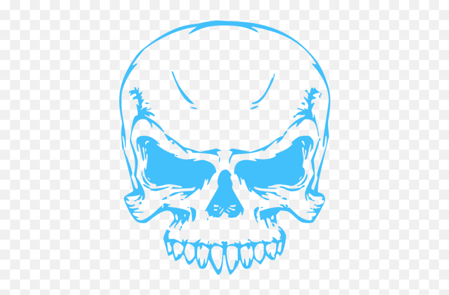 Caribbean Blue Skull 5 Icon - Free Caribbean Blue Skull Icons Transparent Blue Skull Png,Icon Skulls