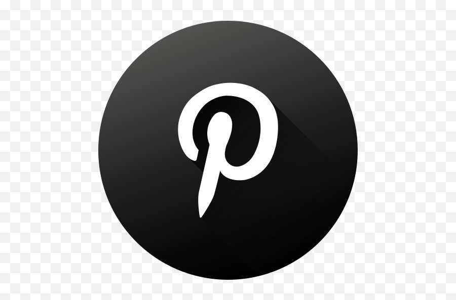 Black White Circle High Quality Long - Dot Png,Pinterest Icon White