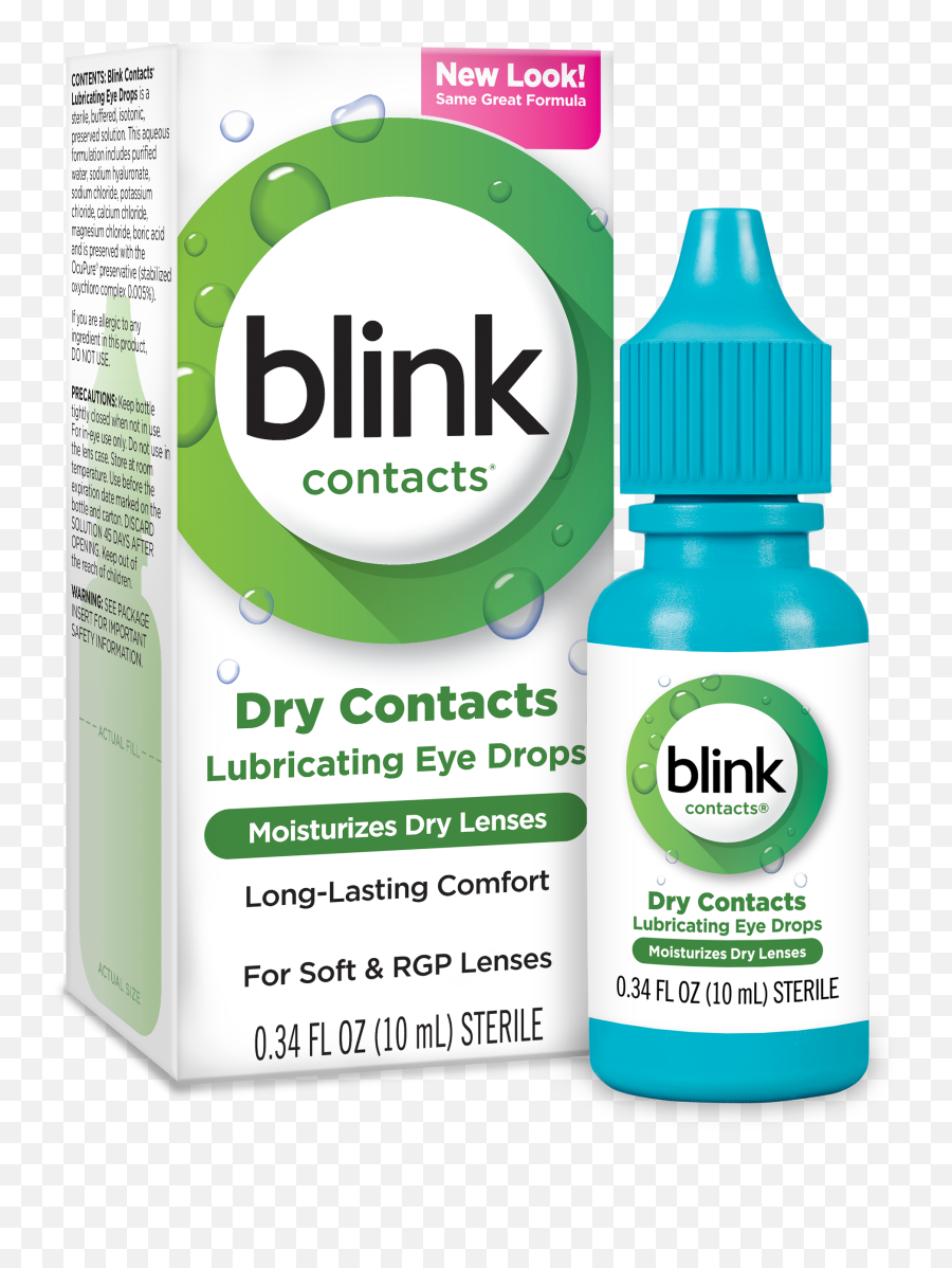 Blink Contacts Lubricating Eye Drops - Blink Contacts Lubricating Eye Drops Png,Pink Icon Contact Lens Location