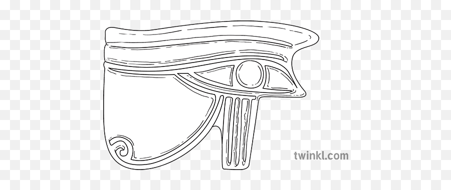 Udjat Amulet Eye Of Horus Black And White Rgb Ver 1 - Language Png,Eye Of Horus Icon