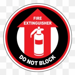 Dont Block Fire Exit Floor Sign - Not Extinguisher png