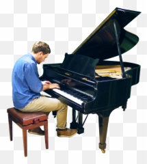 Download Playing Grand Piano Png Image - Person