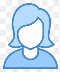 Businesswoman Icon Blue Ui Style - Add User Female Icon png