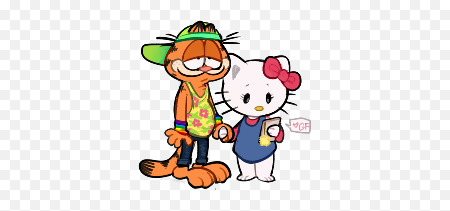 Pin - Garfield And Hello Kitty Png,Animated Janna Lol Icon