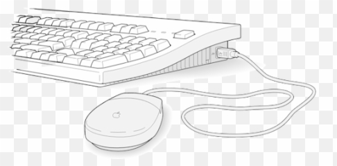 Vector Illustration Of Keyboard Apple Mouse Public Domain - Keyboard And Mouse Clipart Transparent png