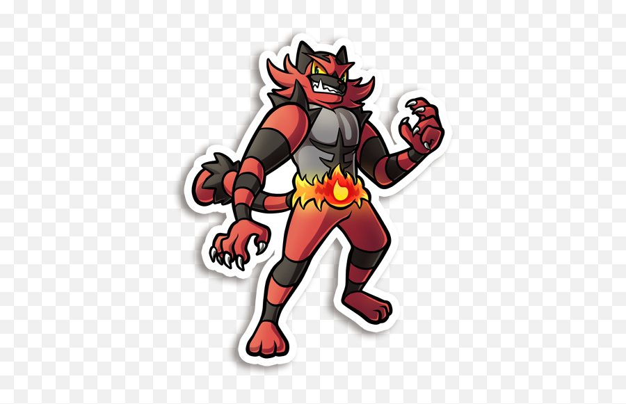 Incineroar Vinyl Sticker Sold - Portable Network Graphics Png,Incineroar Png