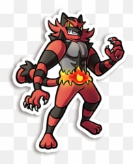 Incineroar Vinyl Sticker Sold - Portable Network Graphics Png,Incineroar Png