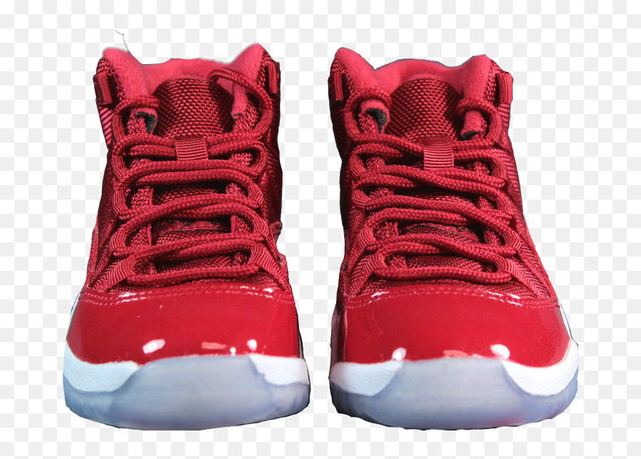 Pair Of Red Jordans Front View - Shoes Front View Png,Jordans Png