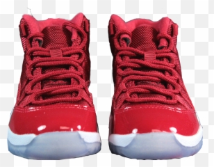 Pair Of Red Jordans Front View - Shoes Front View Png,Jordans Png