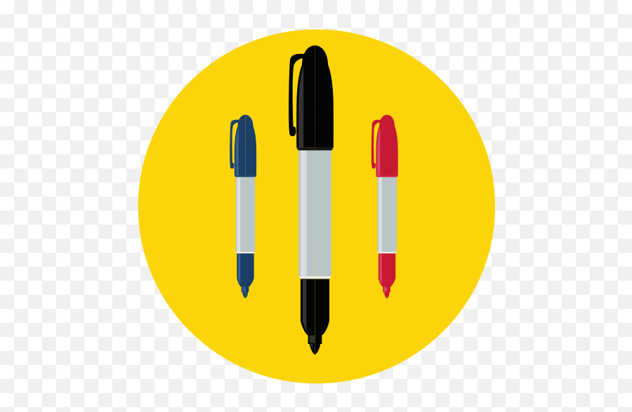 Draw Marker Pen Sharpie Icon - Drawing Of A Sharpie Marker Png,Sharpie Png