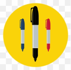 Draw Marker Pen Sharpie Icon - Drawing Of A Sharpie Marker Png,Sharpie Png