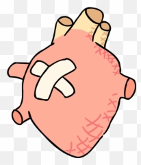 Vector Illustration Of Human Heart With Band - aid Real Bandaid png