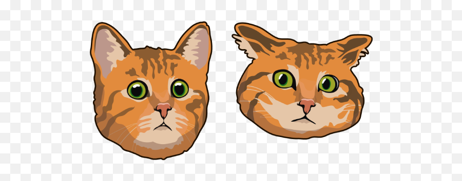 Confused Red Cat Cursor - Cartoon Png,Knife Cat Meme Transparent - free  transparent png images 