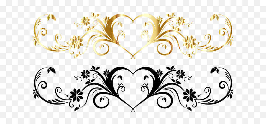 1000 Free Gold Flower U0026 Images - Pixabay Heart Divider Transparent Png,Gold Divider Png