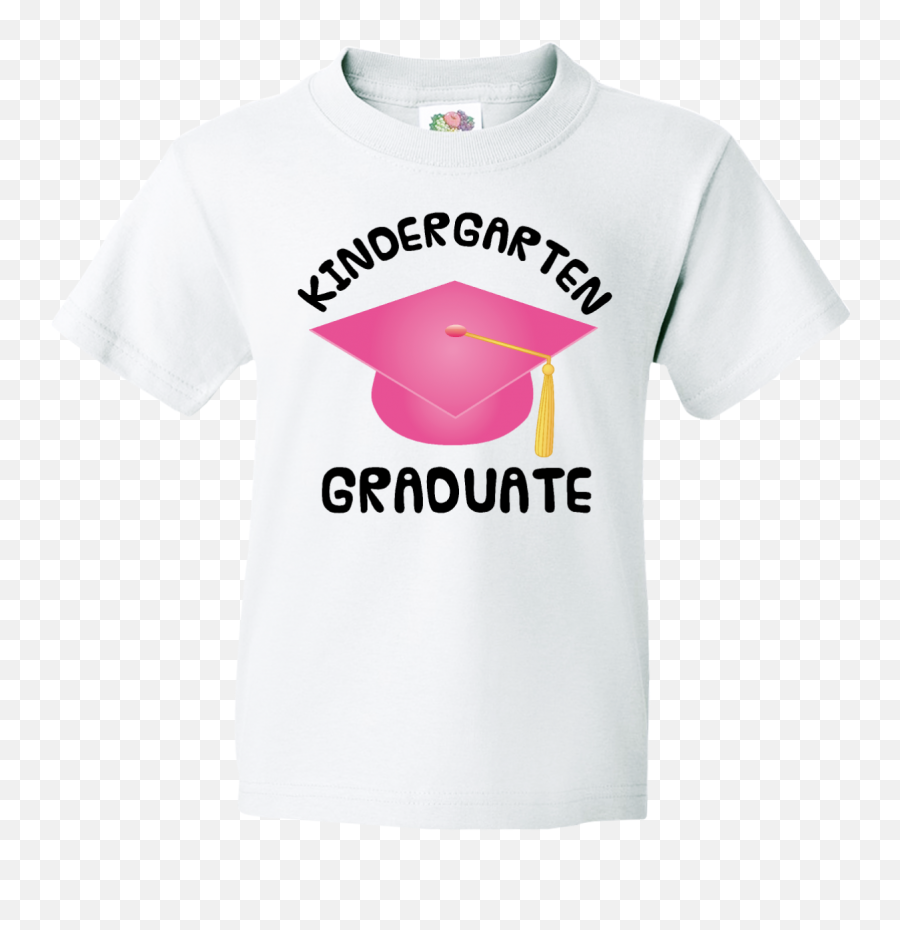 Pink Kindergarten Graduate Youth T - Shirt White 1299 Www Png,Grad Hat Png