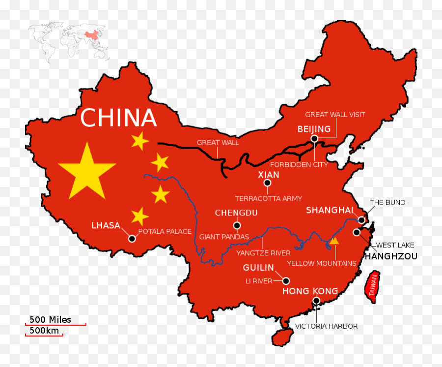 China Top 10 Must See Visit - Transparent China Flag Map Png,Great Wall Of China Png
