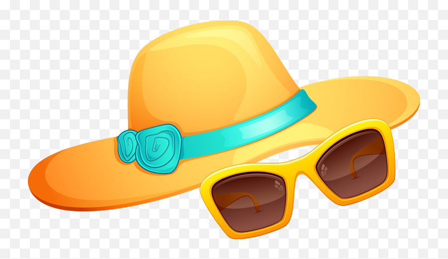Clipart Glasses Summer Transparent - Beach Hat Clipart Png,Summer Clipart Png