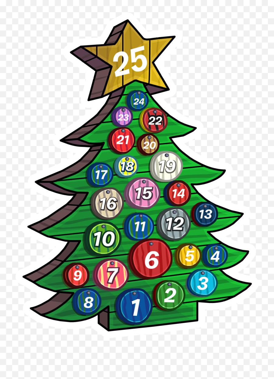 2016 Advent Calendar Club Penguin Wiki Fandom - Christmas Tree Advent Calendar Clip Art Png,Calendar Clipart Transparent