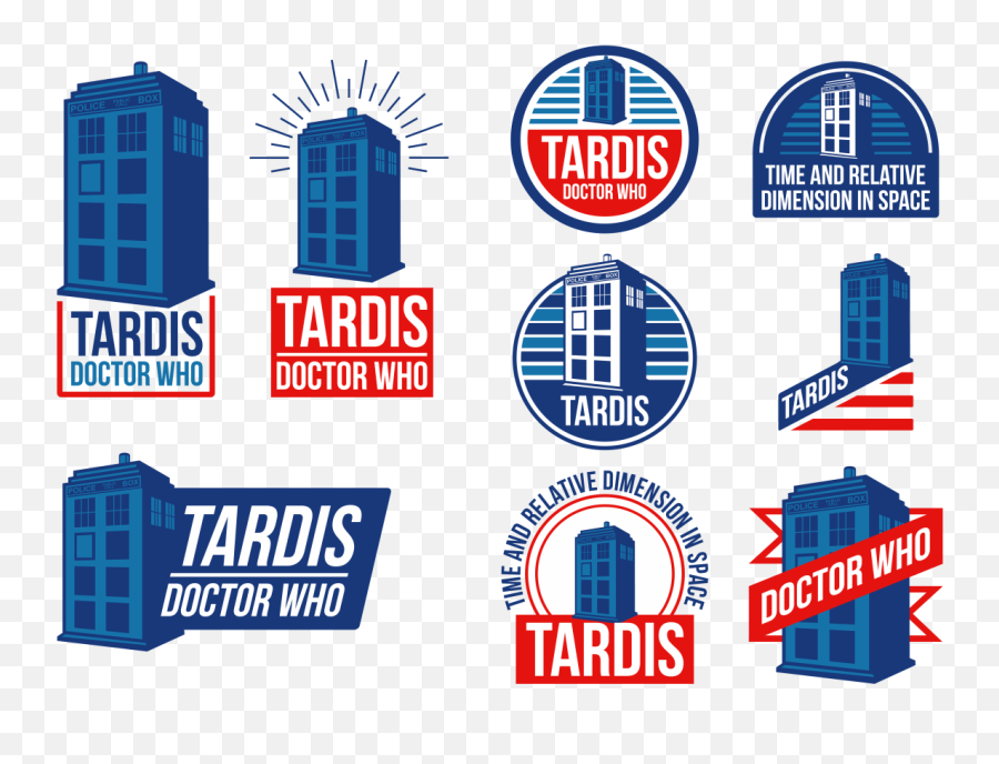 Police Box Tardis Vector Labels - Dr Who Tardis Vector Png,Tardis Png