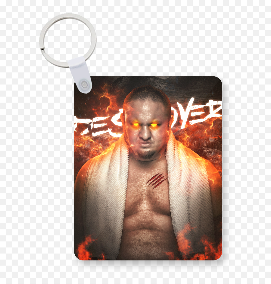 Samoa Joe Printed Keychain Kc - Samoa Joe Png,Samoa Joe Png