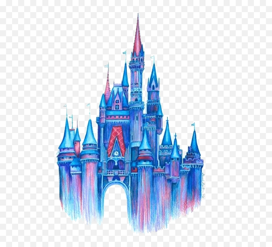 Disney Castle Art Magic In The Air - Disney Castle Drawing Png,Disney Castle Png