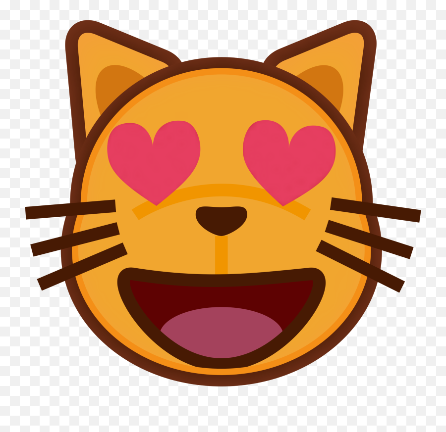 Peo - Face Cat Emoji Heart Png,Cat Eyes Png