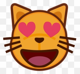Peo - Face Cat Emoji Heart Png,Cat Eyes Png