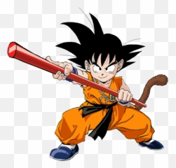 Goku Clipart Psd - Kid White Background Png Download Stick