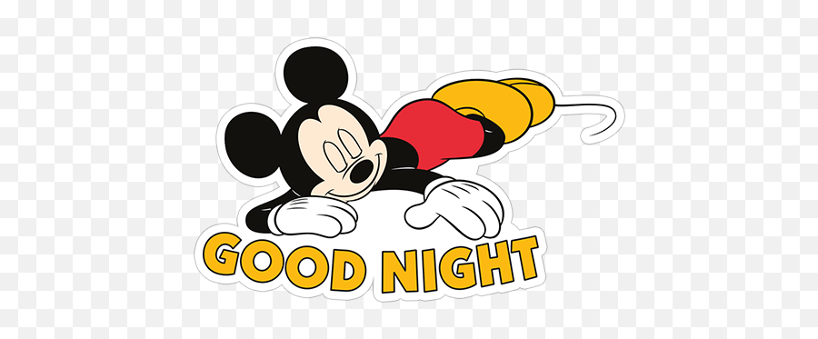 Viber Sticker Mickey Mouse New Classic - Sticker Full Mickey Mouse Good Night Png,New Sticker Png